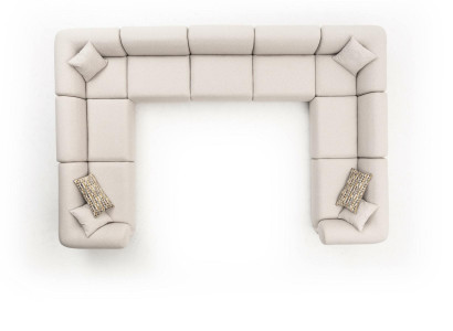 Corner sofa U-shape luxury living room style modern upholstered sofa textile
